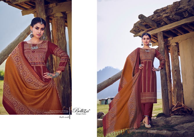 Belliza Saiba Winter Alpine Wool Pashmina Dress Material
